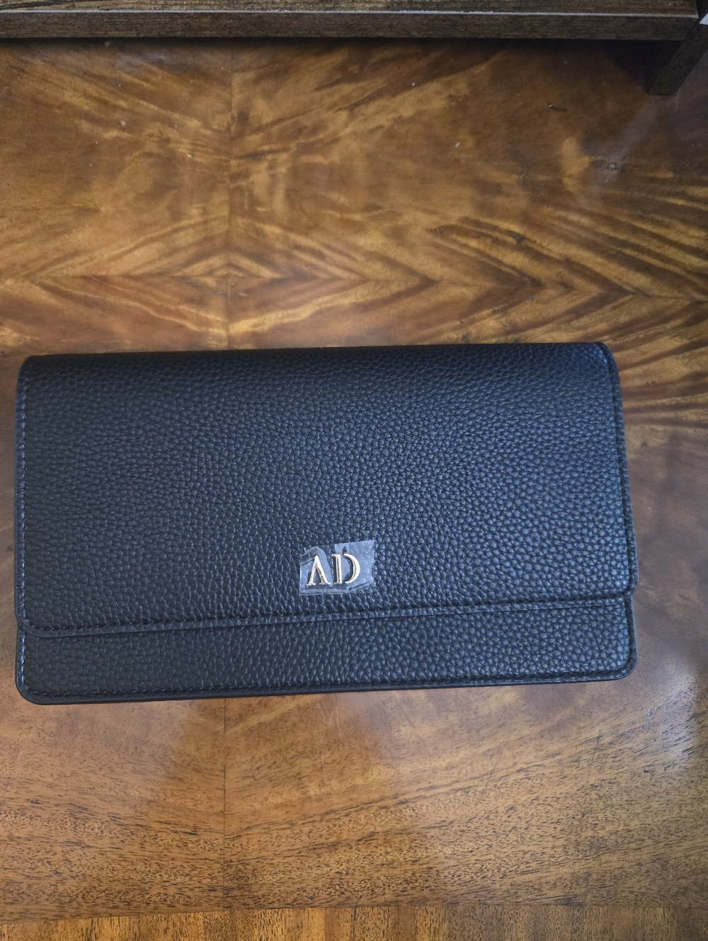 The Aesthetic Dollar-3 In 1- Poppy-Black Leather Clutch Wallet W/Cash Envelopes